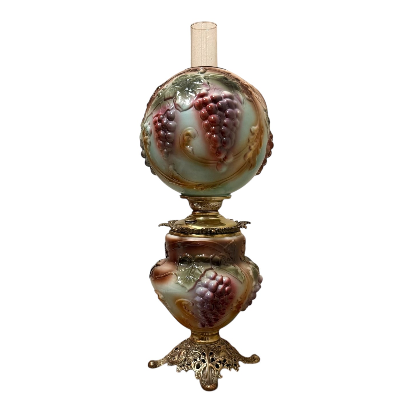 Pittsburgh “Vintage” (Grape) Chamber Lamp in Opal Glass - Rare